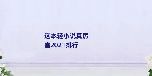 这本轻小说真厉害2021排行