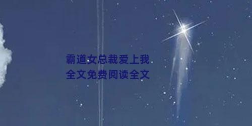 霸道女总裁爱上我全文免费阅读全文