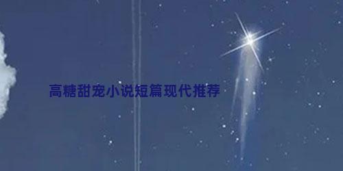 高糖甜宠小说短篇现代推荐