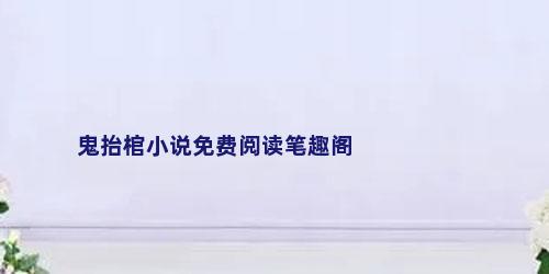 鬼抬棺小说免费阅读笔趣阁